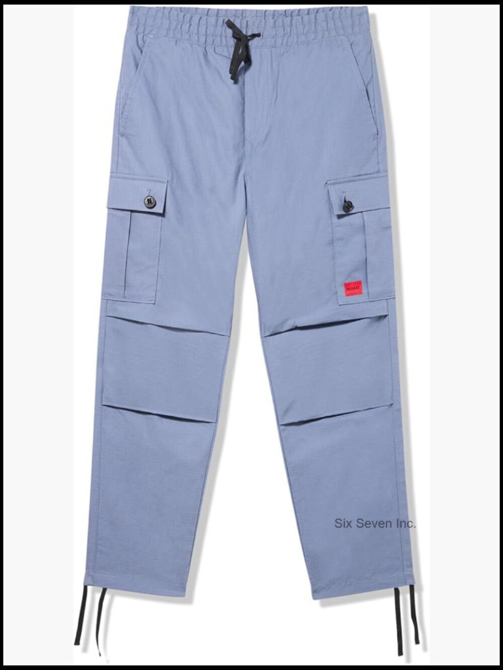 Cotton Rip Stop Cargo Pocket Joggers with Drawstring Waist